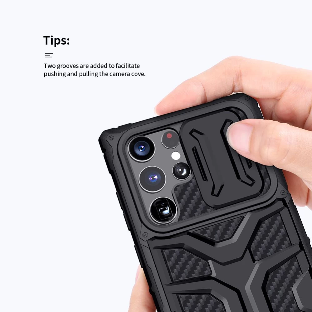 Samsung Galaxy S22 Ultra case blue Nillkin Adventurer 