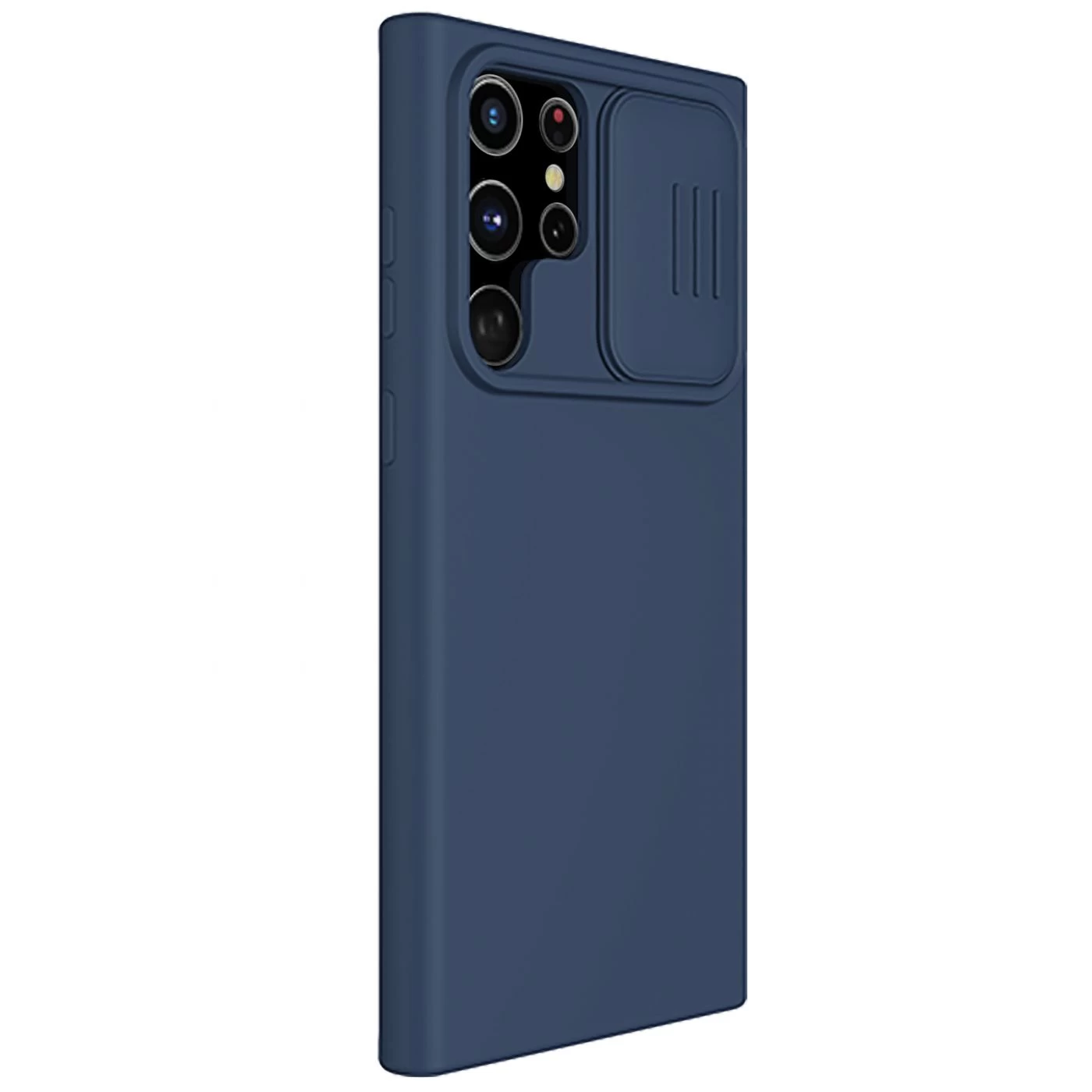 Samsung Galaxy S22 Ultra suojakuori sininen Nillkin CamShield Silky Silicon
