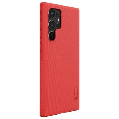 Samsung Galaxy S22 Ultra case red Nillkin Super Frosted Shield Pro 