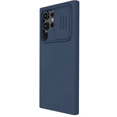 Samsung Galaxy S22 Ultra suojakuori sininen Nillkin CamShield Silky Silicon 