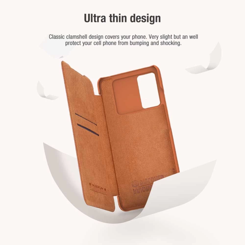 Samsung Galaxy A73 5G case brown Nillkin Qin Leather  Pro