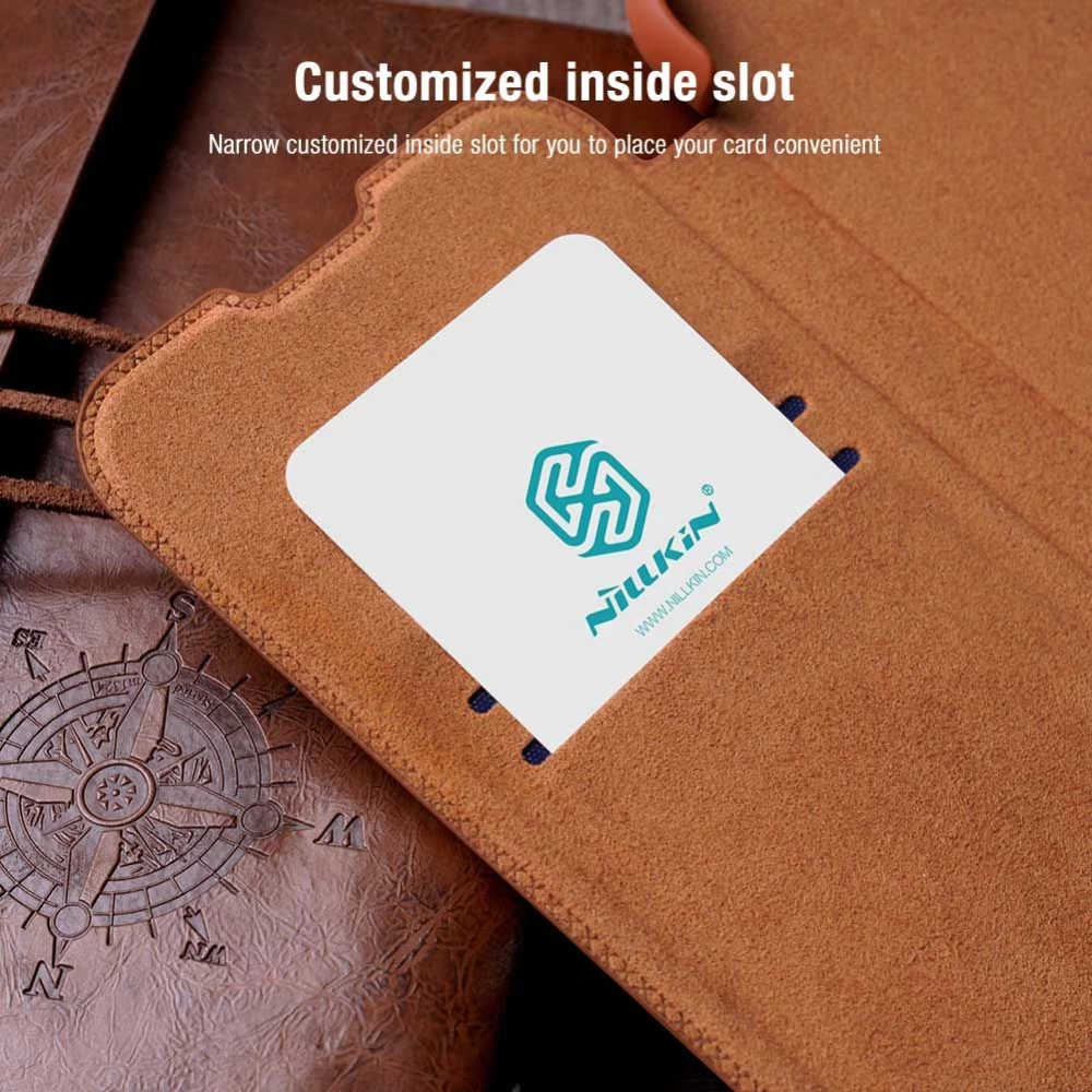 Samsung Galaxy A73 5G case brown Nillkin Qin Leather  Pro
