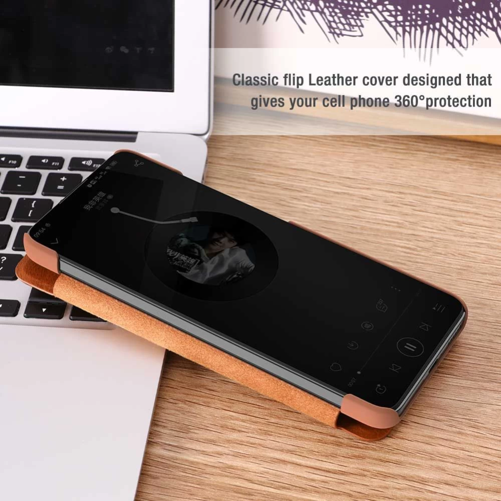 Samsung Galaxy A73 5G case brown Nillkin Qin Leather  Pro