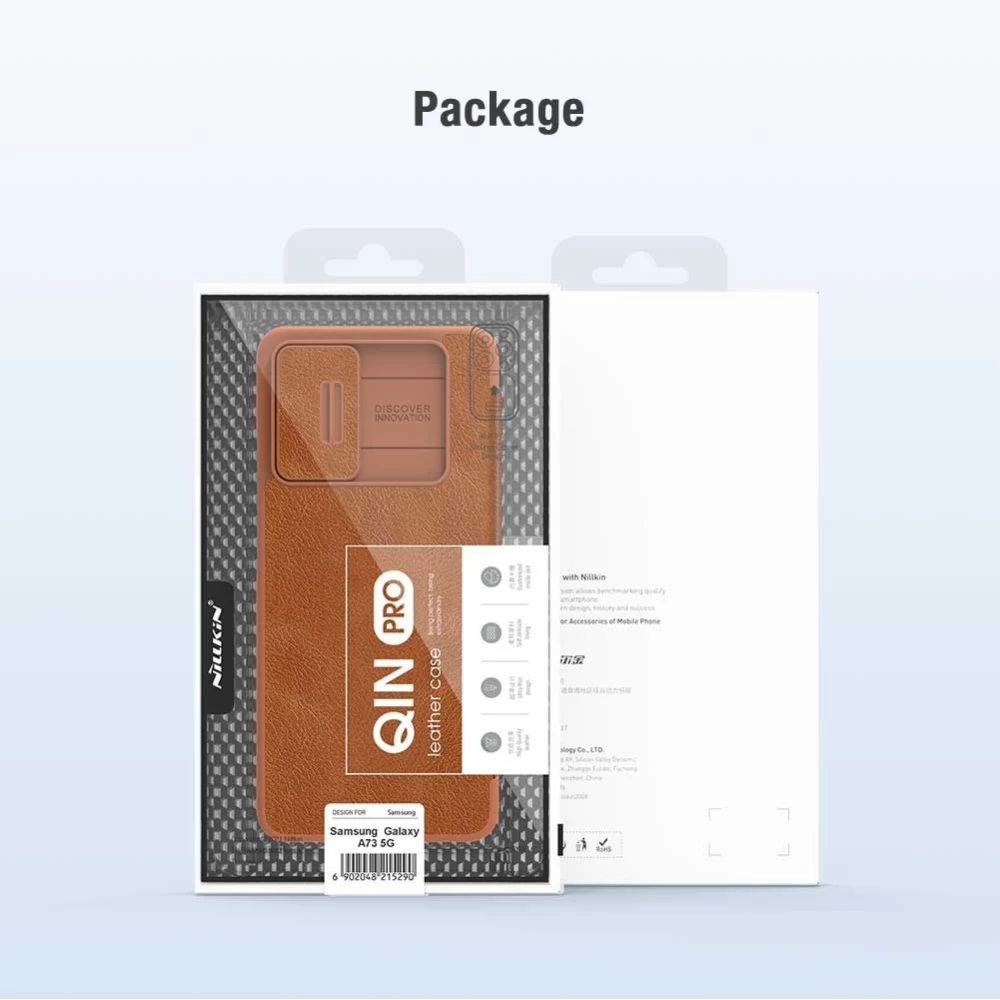 Samsung Galaxy A73 5G case brown Nillkin Qin Leather  Pro