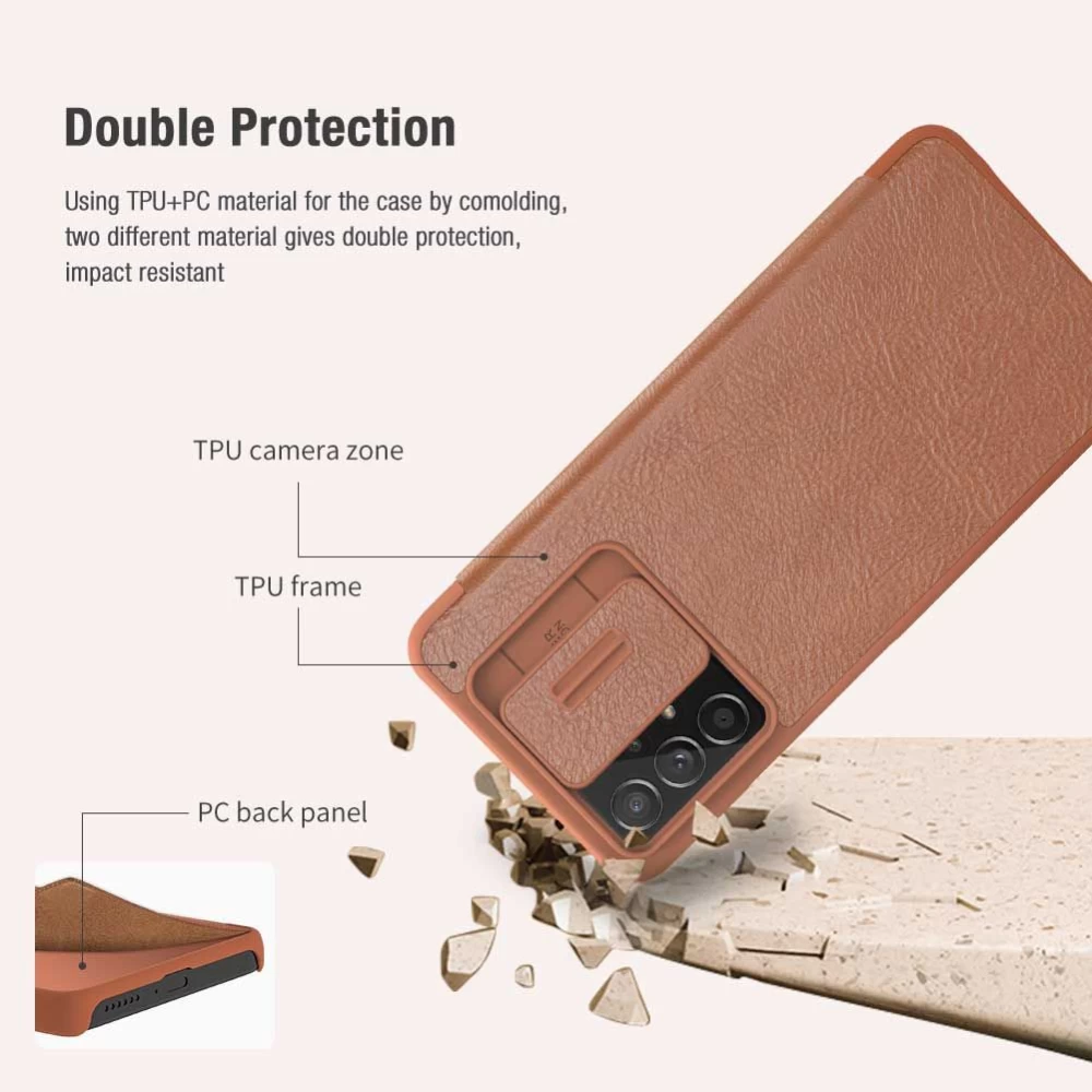 Samsung Galaxy A73 5G fodral svart Nillkin Qin Leather  Pro