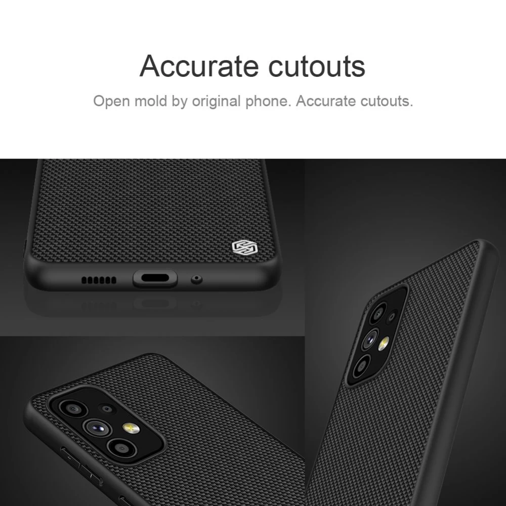 Samsung Galaxy A73 5G dėklas Juoda Nillkin Textured 