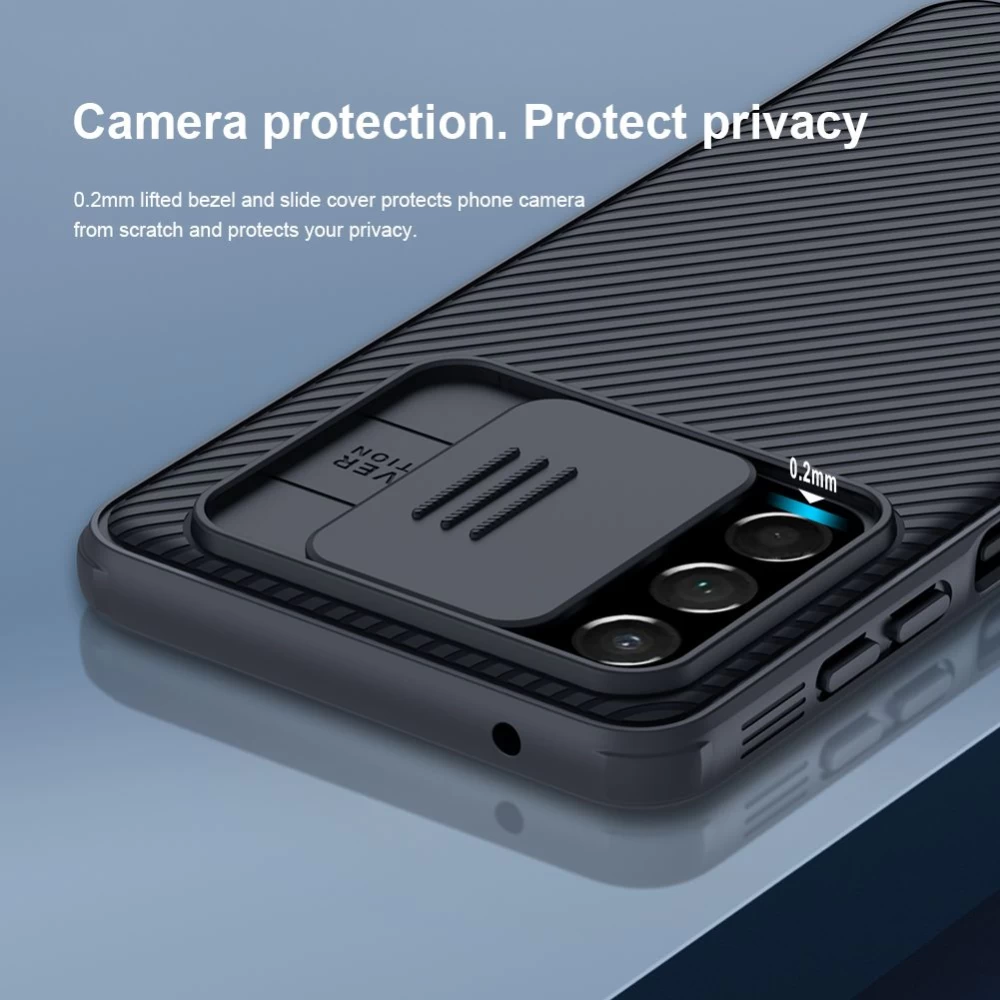 Samsung Galaxy A73 5G dėklas mėlyna Nillkin CamShield Pro 