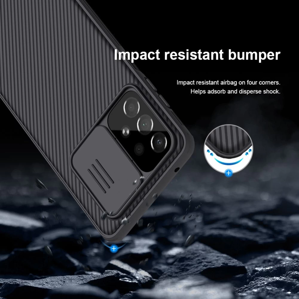 Samsung Galaxy A73 5G dėklas mėlyna Nillkin CamShield Pro 