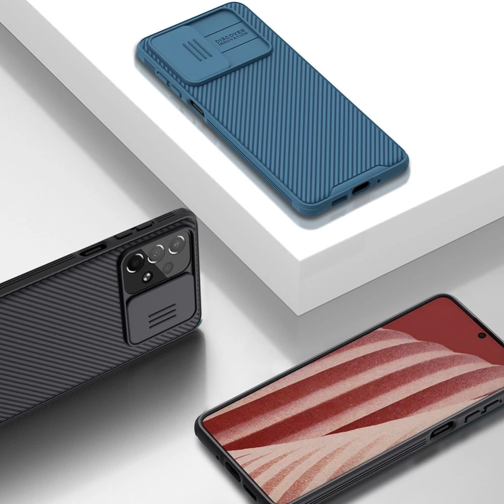 Samsung Galaxy A73 5G dėklas mėlyna Nillkin CamShield Pro 