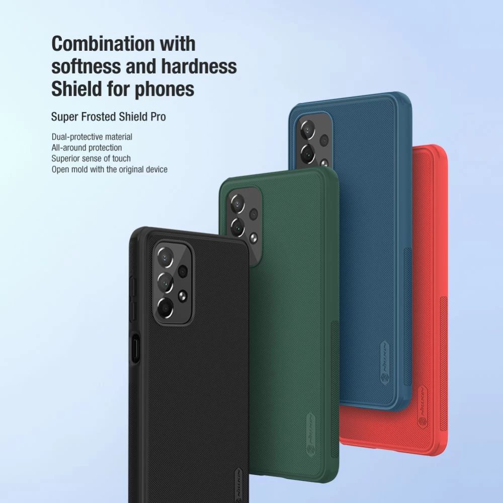 Samsung Galaxy A73 5G dėklas mėlyna Nillkin Super Frosted Shield Pro 