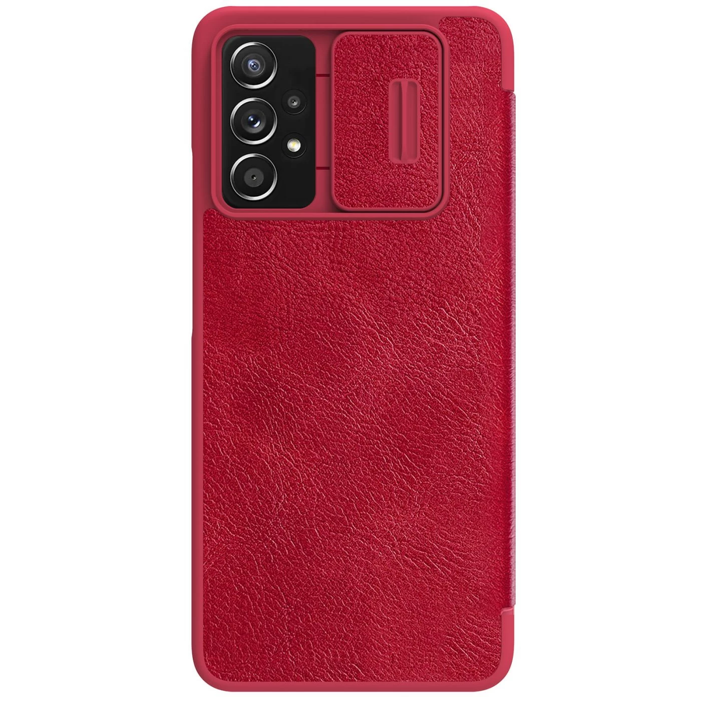 Samsung Galaxy A73 5G fodral röd Nillkin Qin Leather Pro