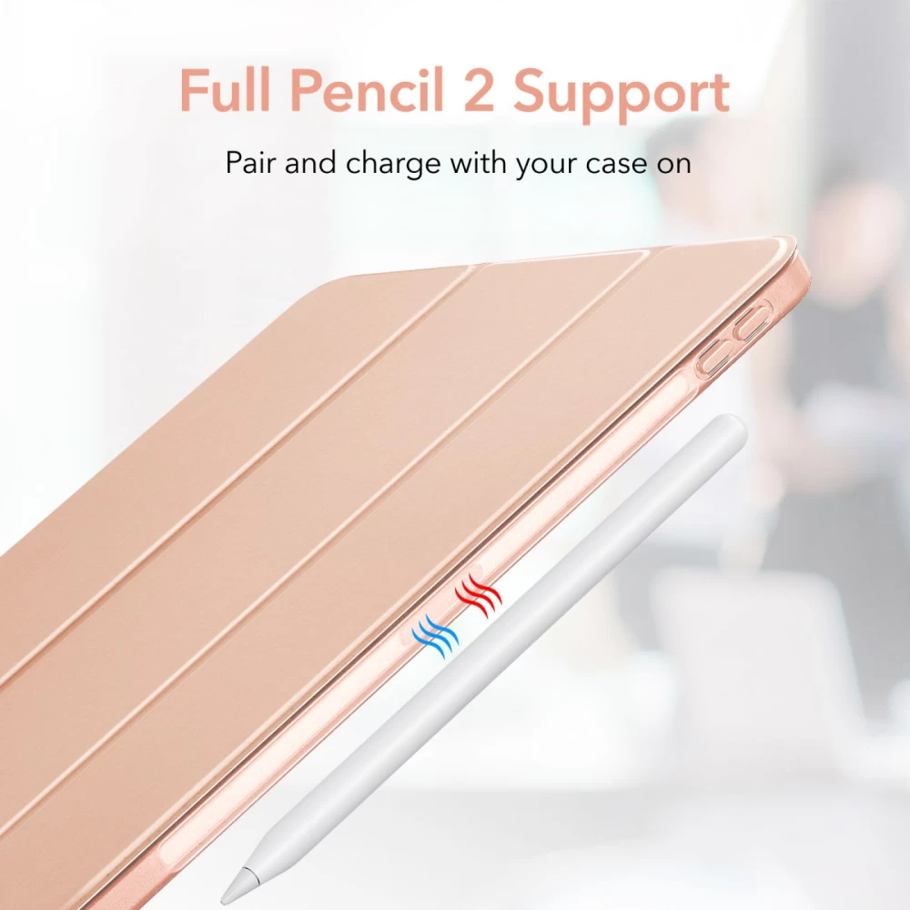 Apple iPad Air 5 (2022) tablet suojakuori, suojakotelo pinkki ESR Rebound Slim 