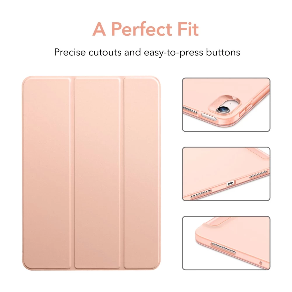 Apple iPad Air 5 (2022) tablet suojakuori, suojakotelo pinkki ESR Rebound Slim 