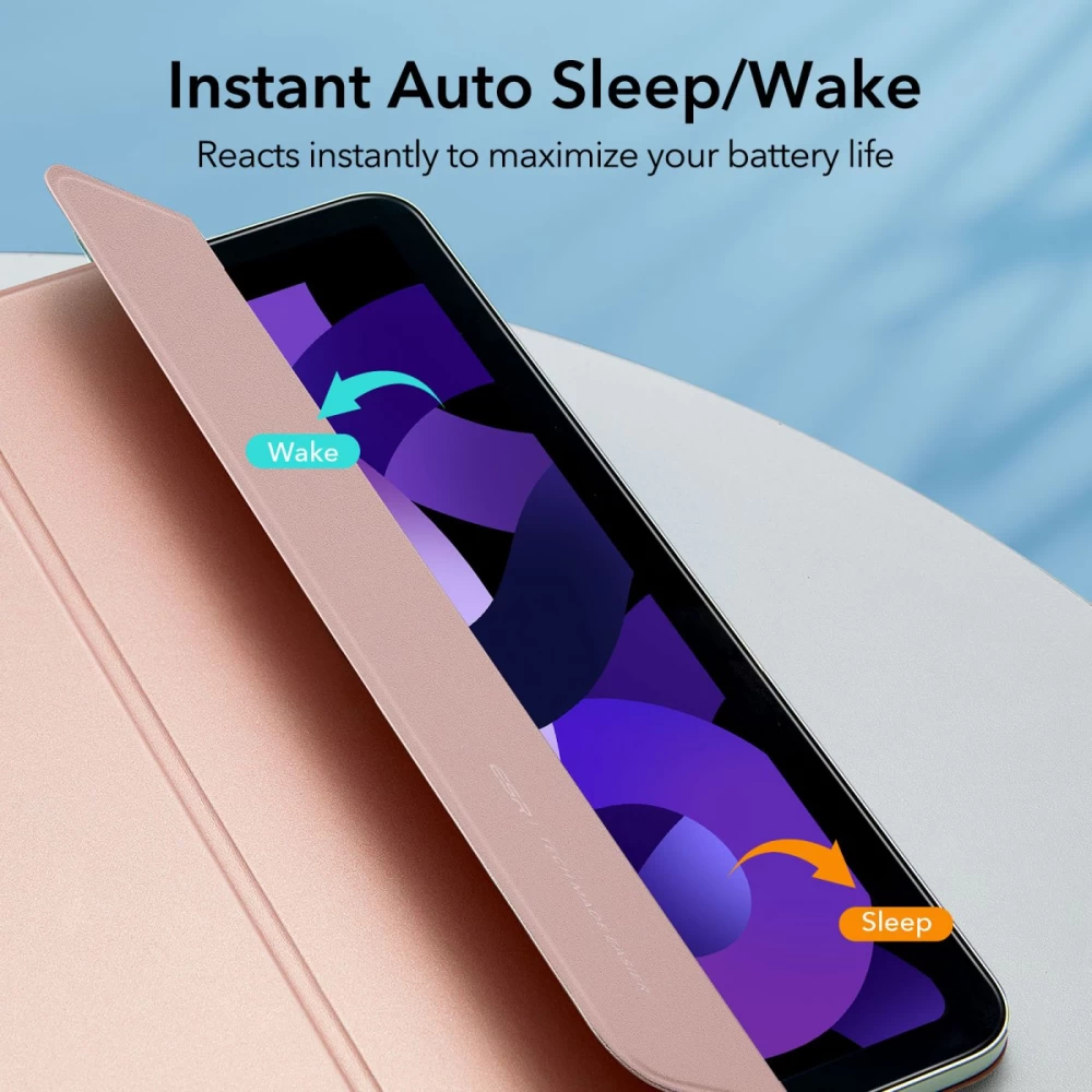 Apple iPad Air 5 (2022) tablet suojakuori, suojakotelo pinkki ESR Rebound Magnetic 