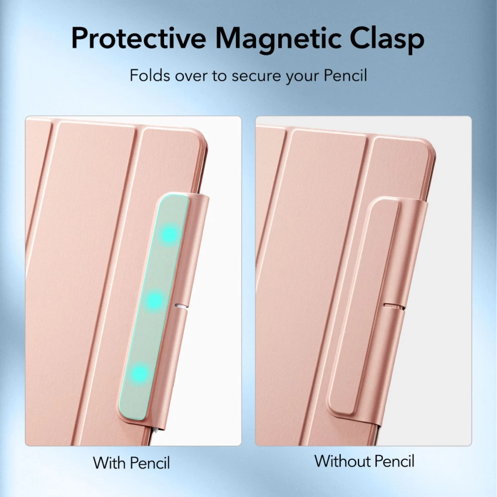 Apple iPad Air 5 (2022) tablet suojakuori, suojakotelo pinkki ESR Rebound Magnetic 