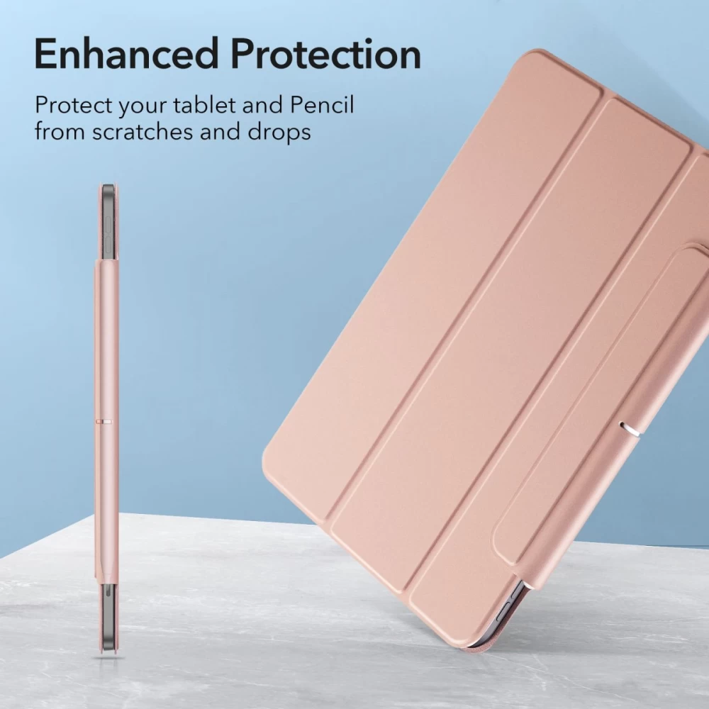 Apple iPad Air 5 (2022) tablet suojakuori, suojakotelo pinkki ESR Rebound Magnetic 