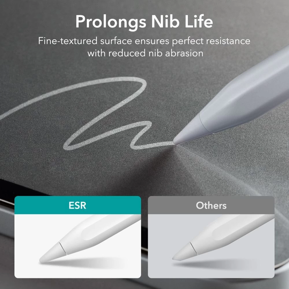 Apple iPad Air 5 (2022) aizsargstikls  ESR PAPER FEEL MAGNETIC