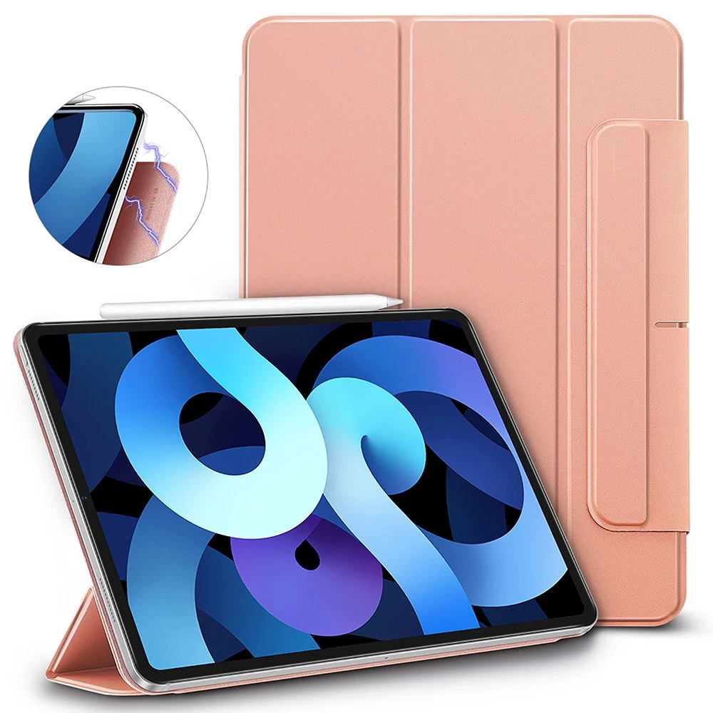 Apple iPad Air 5 (2022) tablet suojakuori, suojakotelo pinkki ESR Rebound Magnetic