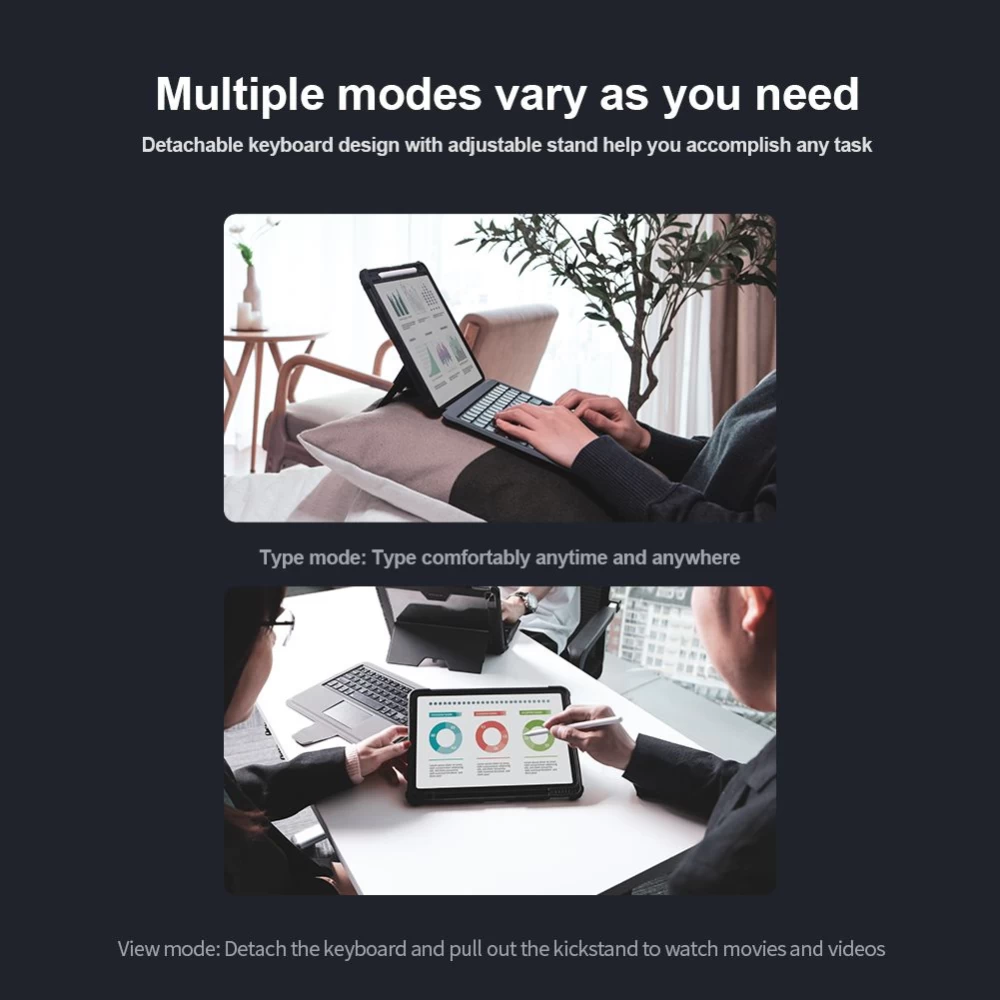 Samsung Galaxy Tab S8 чехол для планшетa черный Nillkin Bumper Combo Keyboard