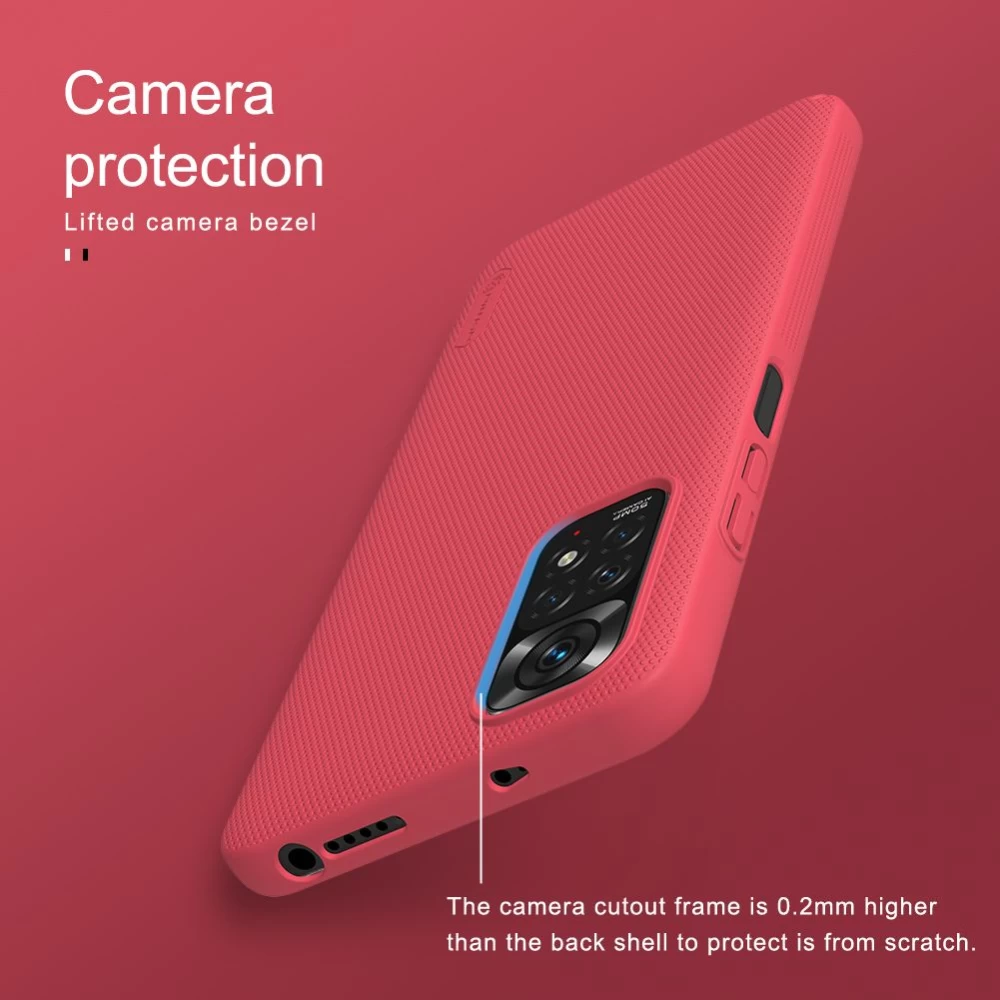 Xiaomi RedMi Note 11 Global skal vit Nillkin Super Frosted Shield 