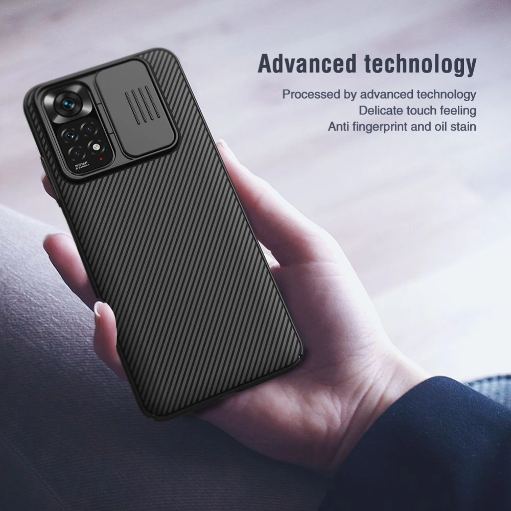 Xiaomi RedMi Note 11 Global dėklas Juoda Nillkin CamShield (Int.Edition)