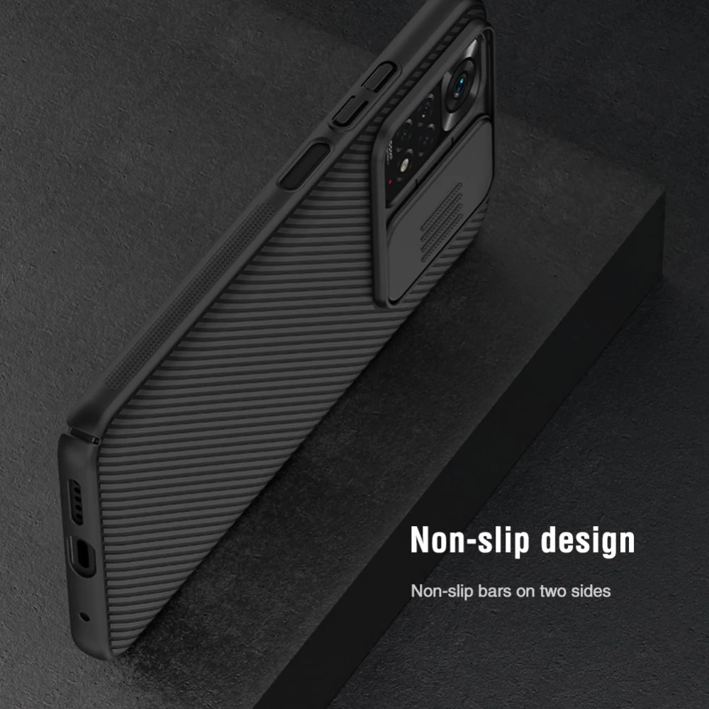 Xiaomi RedMi Note 11 Global dėklas Juoda Nillkin CamShield (Int.Edition)