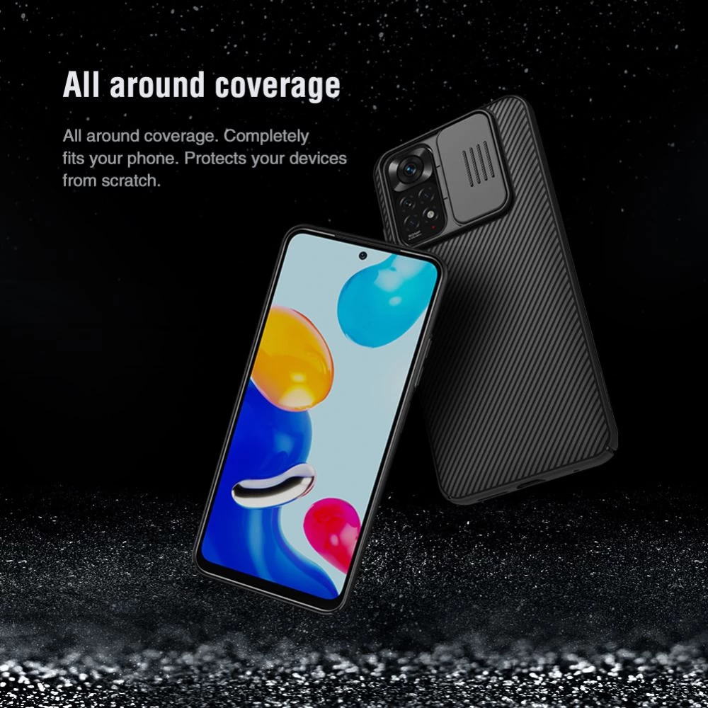 Xiaomi RedMi Note 11 Global dėklas Juoda Nillkin CamShield (Int.Edition)