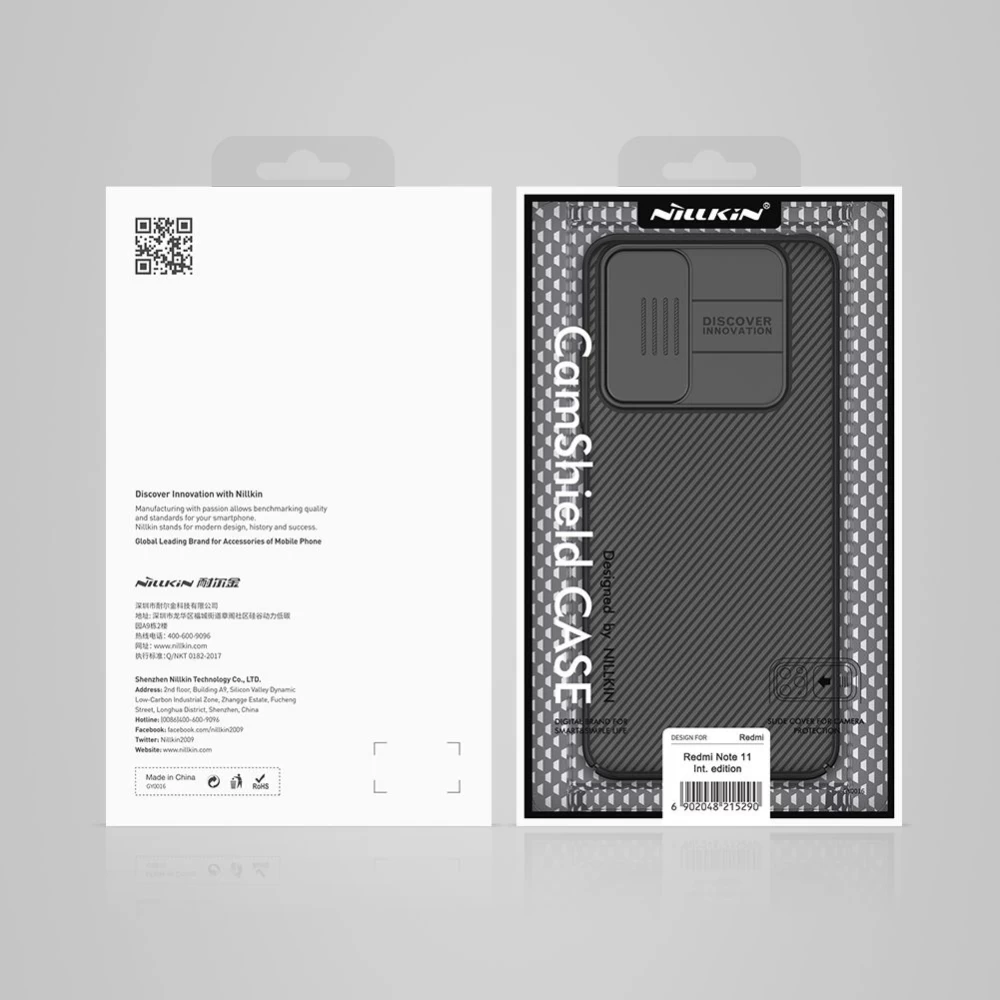 Xiaomi RedMi Note 11 Global dėklas Juoda Nillkin CamShield (Int.Edition)