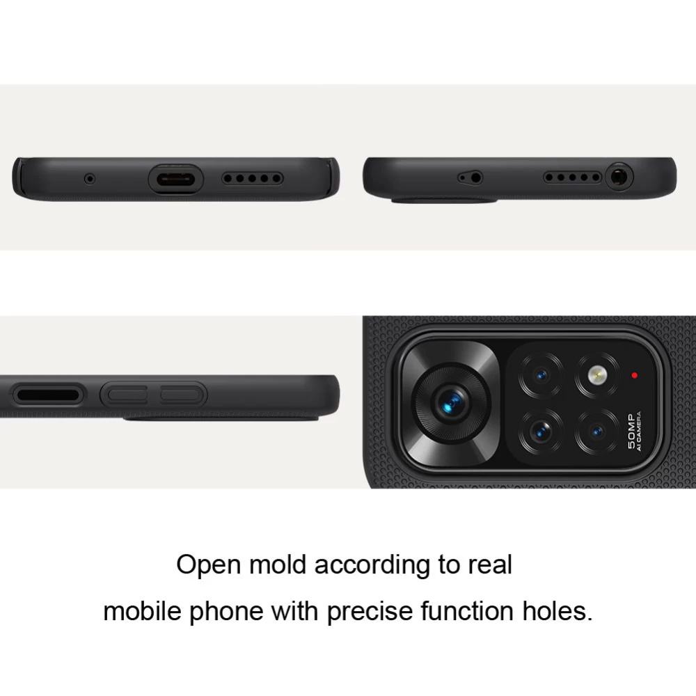 Xiaomi RedMi Note 11 Global dėklas raudonas Nillkin Super Frosted Shield 