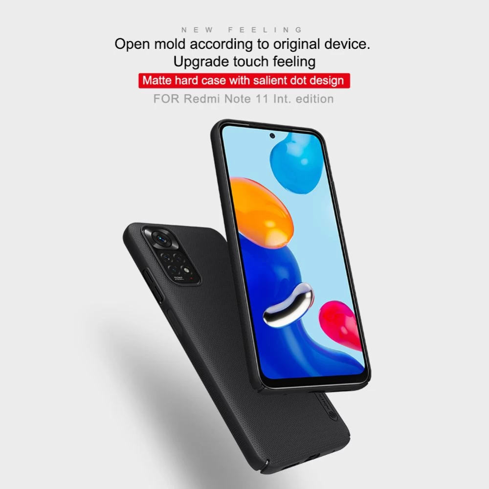 Xiaomi RedMi Note 11 Global dėklas mėlyna Nillkin Super Frosted Shield 
