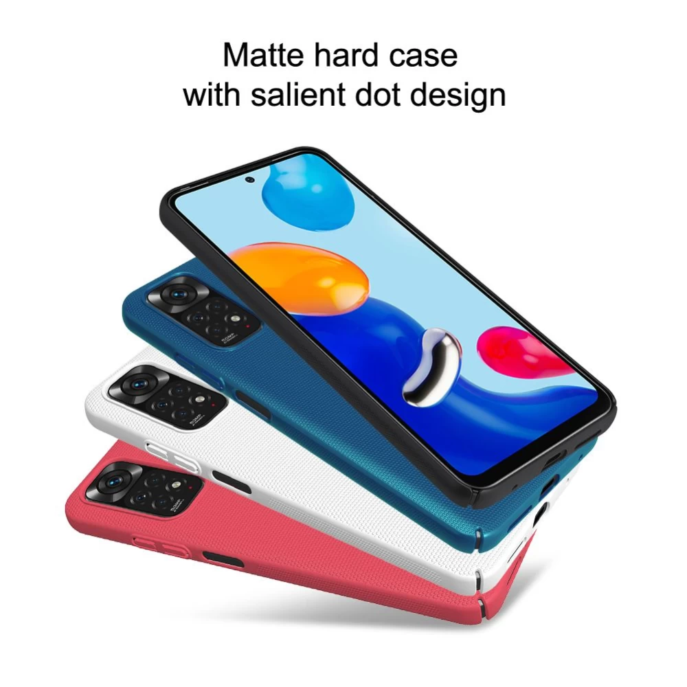 Xiaomi RedMi Note 11 Global dėklas mėlyna Nillkin Super Frosted Shield 
