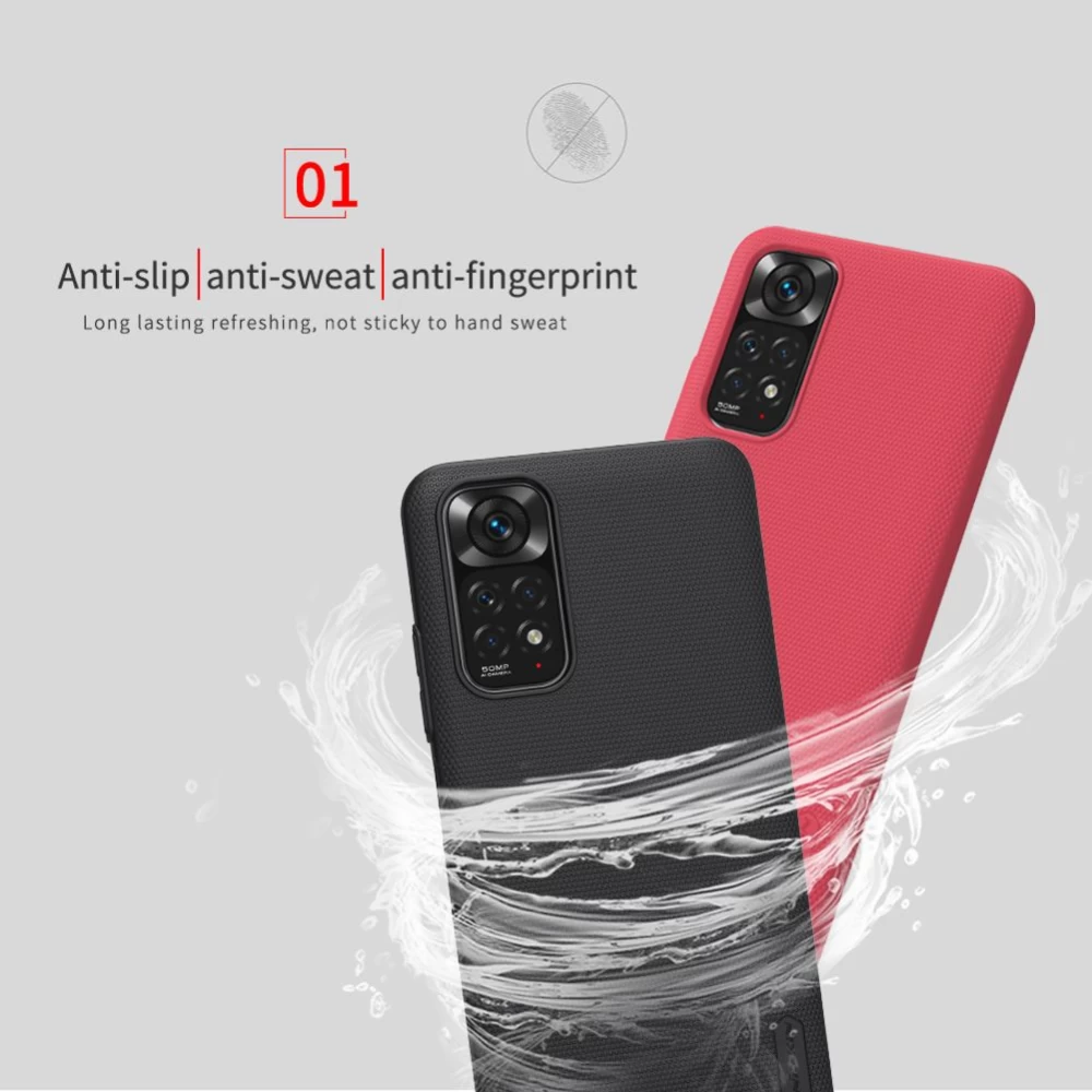 Xiaomi RedMi Note 11 Global dėklas mėlyna Nillkin Super Frosted Shield 