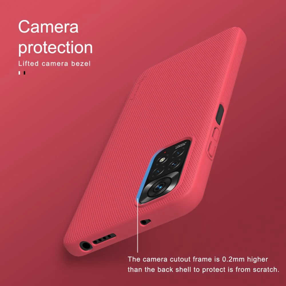 Xiaomi RedMi Note 11 Global dėklas mėlyna Nillkin Super Frosted Shield 