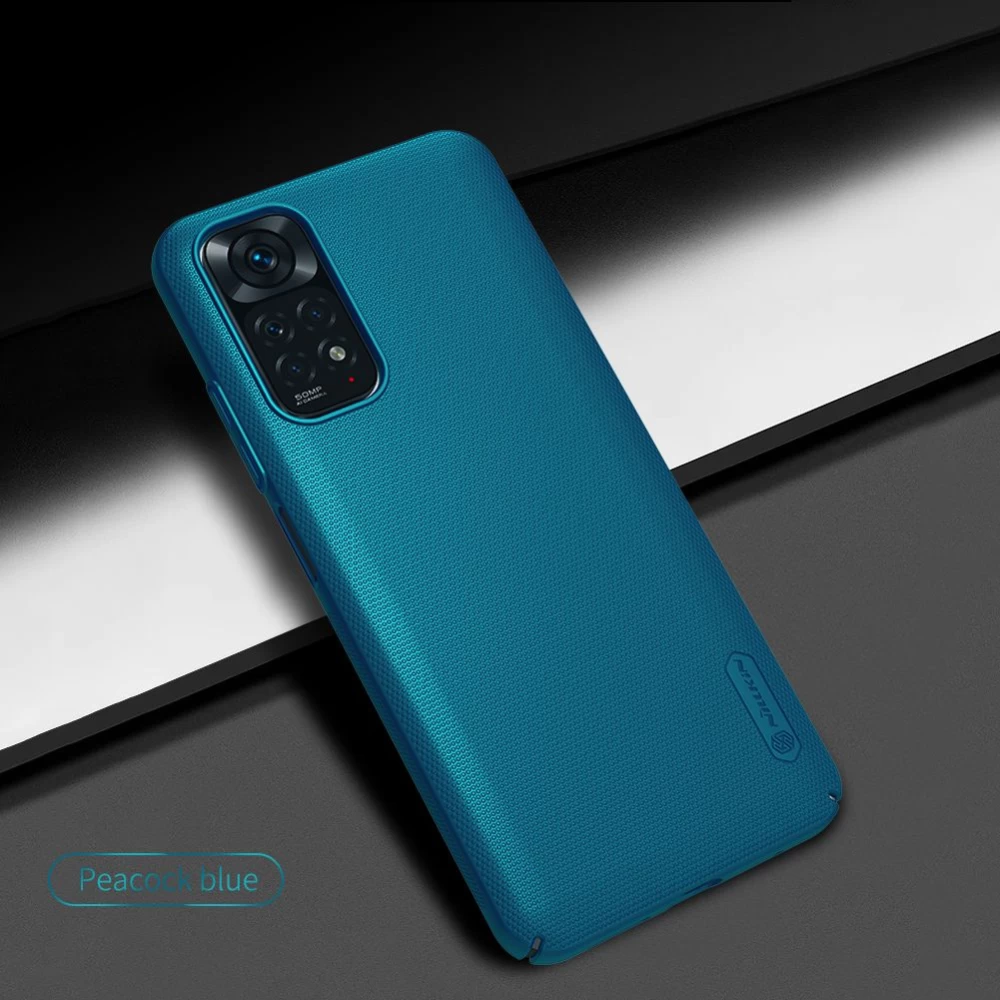 Xiaomi RedMi Note 11 Global dėklas mėlyna Nillkin Super Frosted Shield 
