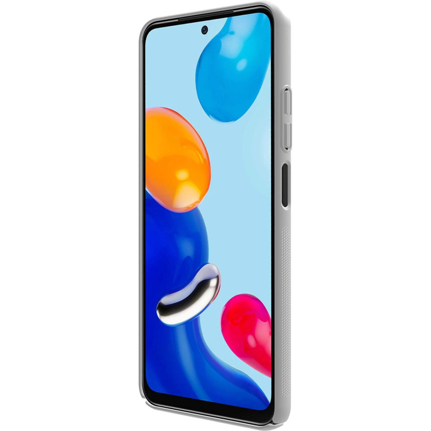 Xiaomi RedMi Note 11 Global dėklas baltas Nillkin Super Frosted Shield