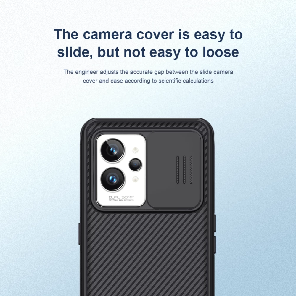 Oppo Realme GT2 Pro ümbris must Nillkin CamShield