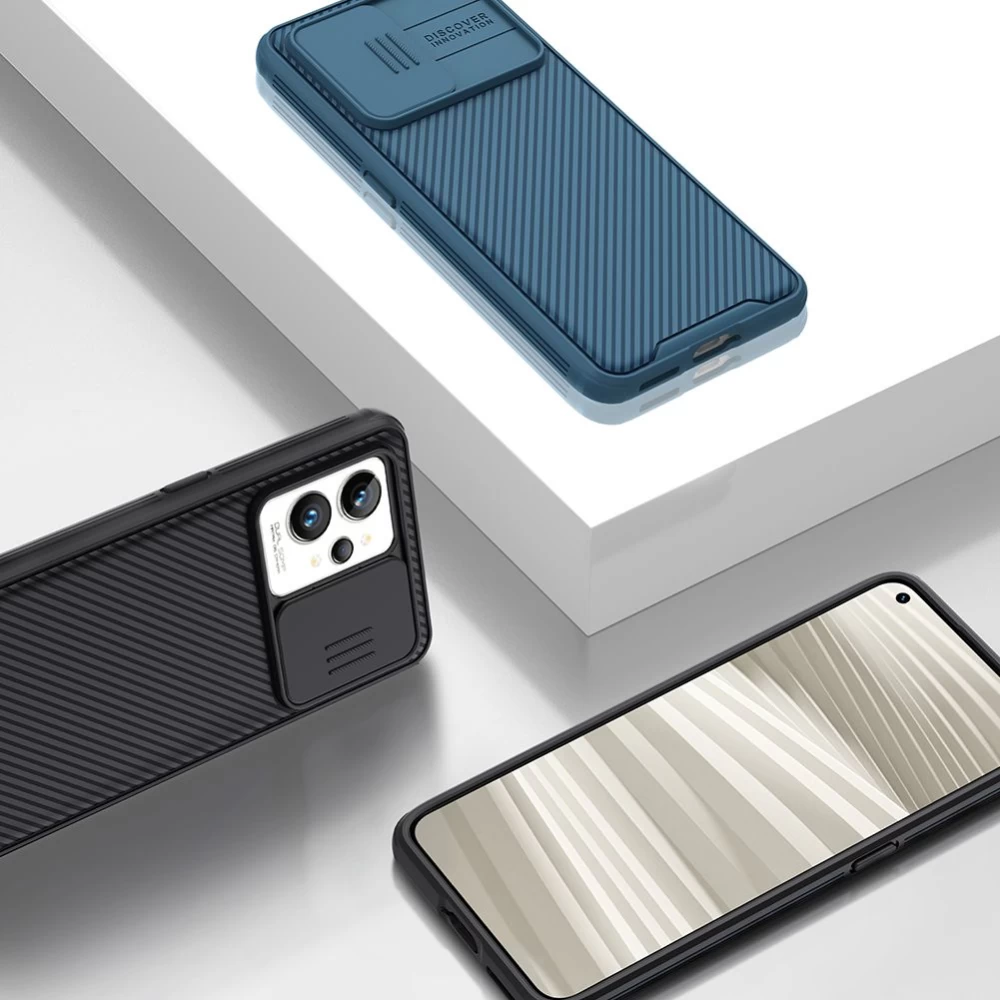 Oppo Realme GT2 Pro ümbris must Nillkin CamShield