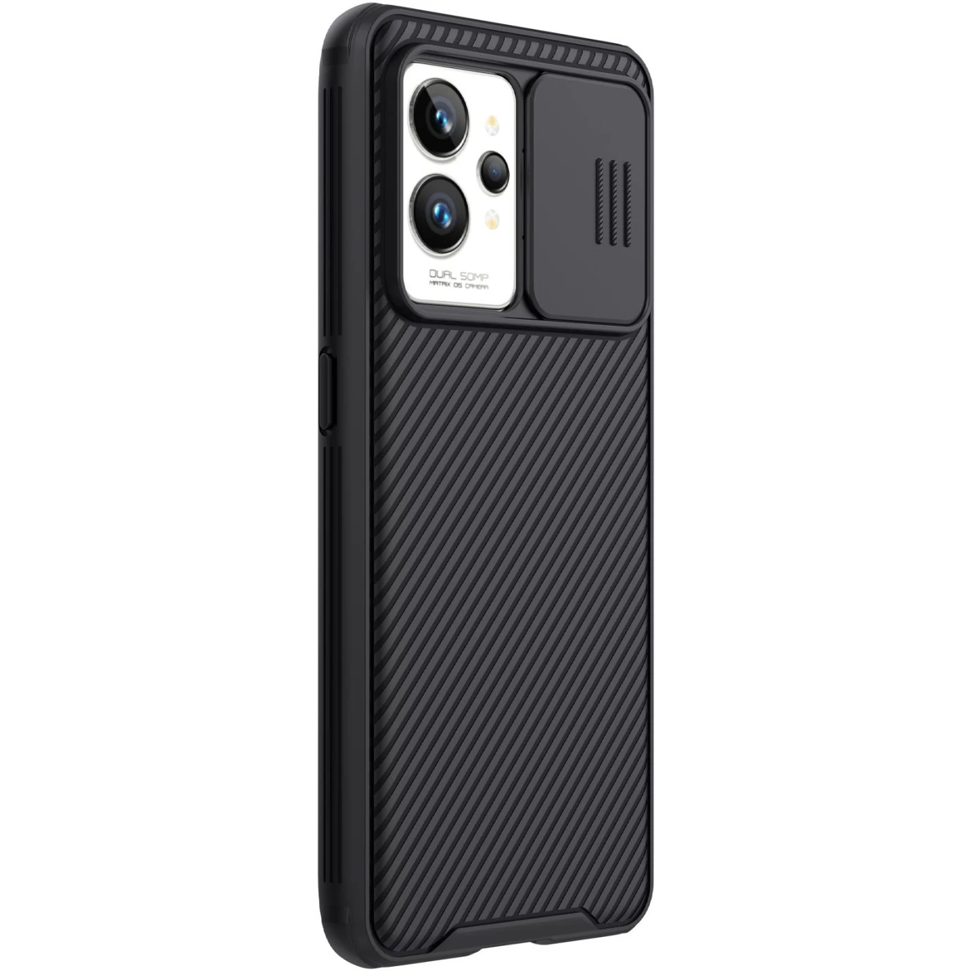 Oppo Realme GT2 Pro ümbris must Nillkin CamShield