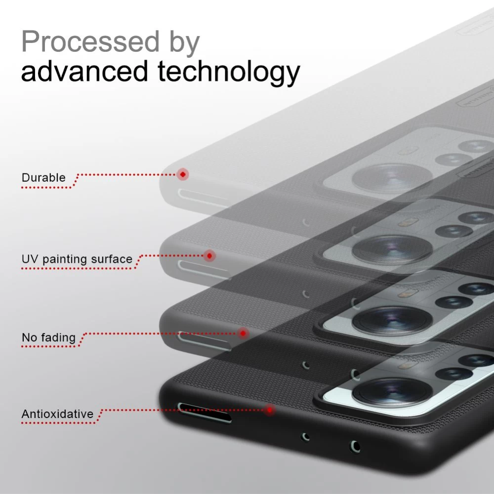 Xiaomi 12 Pro чехол белый Nillkin Super Frosted Shield