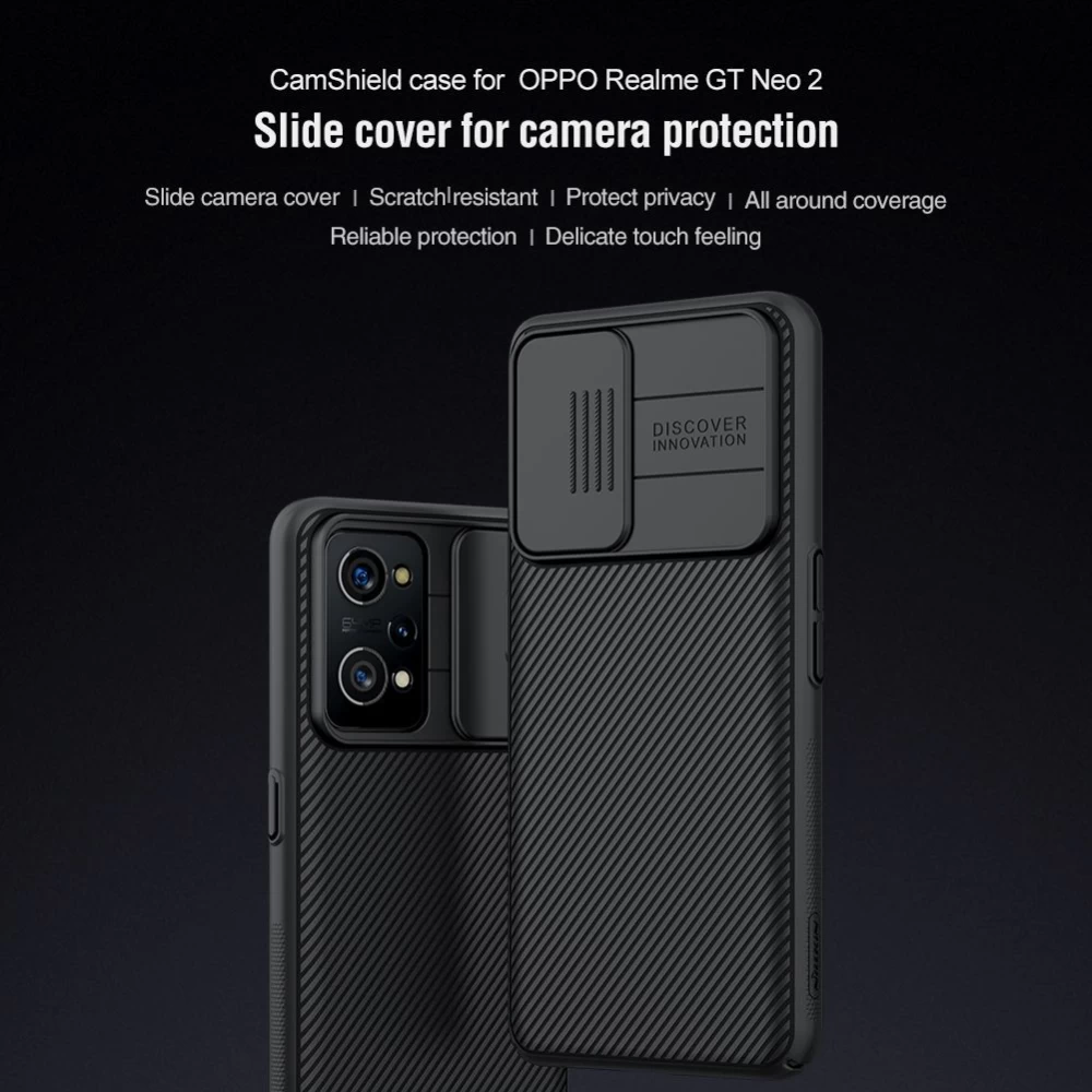 Oppo Realme GT Neo 2 case blue Nillkin CamShield / Q5 Pro 5G
