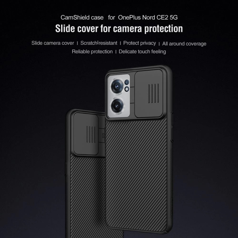 OnePlus Nord CE 2 5G ümbris must Nillkin CamShield CE2