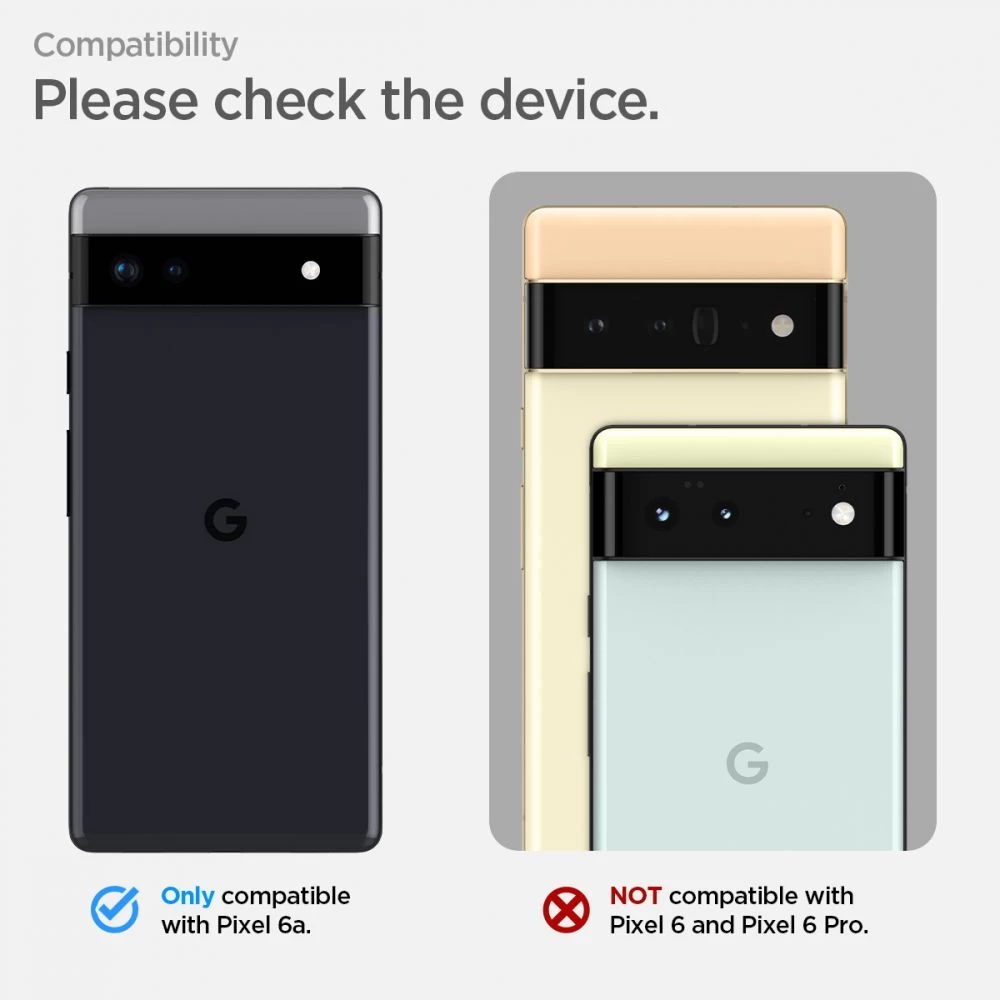 Google Pixel 6A case black SPIGEN Rugged Armor
