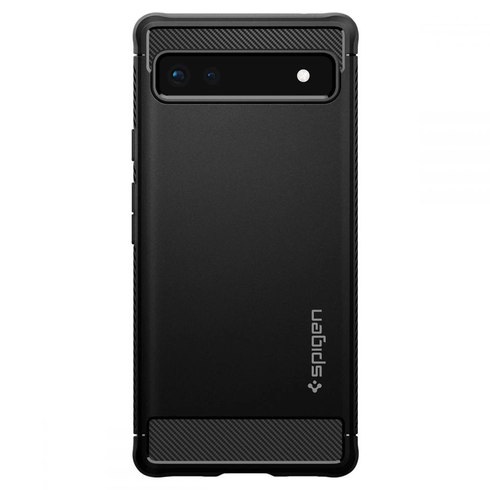 Google Pixel 6A case black SPIGEN Rugged Armor
