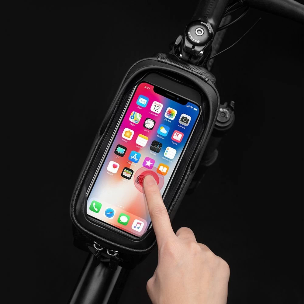 Puhelinteline pyörään  ROCKBROS Hardpouch Bike Mount M svart