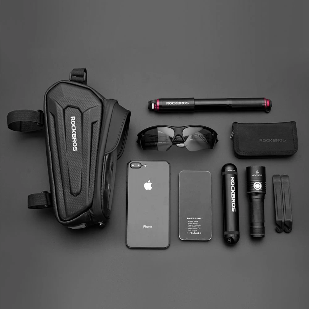 Puhelinteline pyörään  ROCKBROS Hardpouch Bike Mount M svart