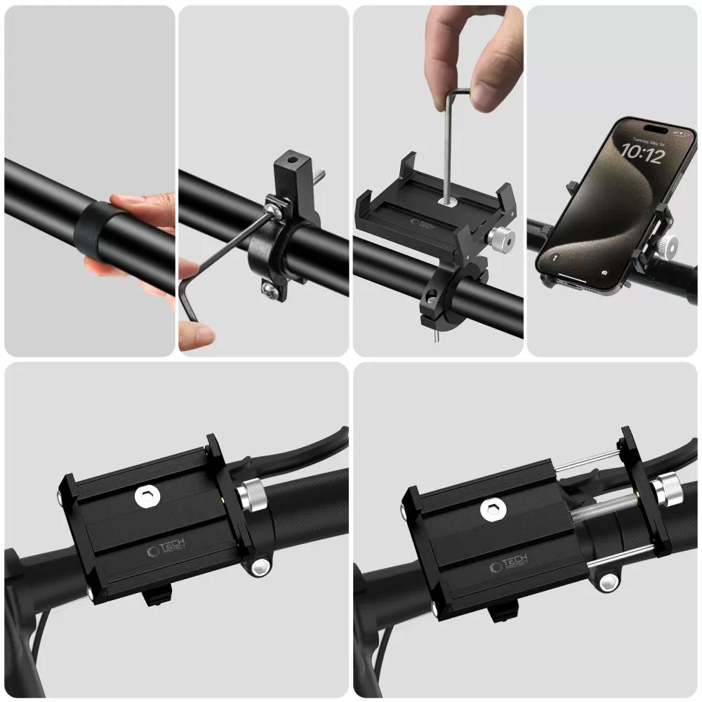 Puhelinteline pyörään  TECH-PROTECT V4 UNIVERSAL BIKE MOUNT svart