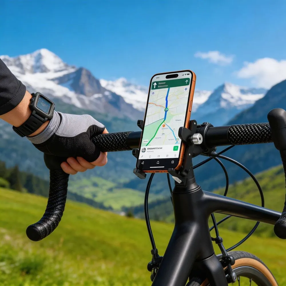 Puhelinteline pyörään  TECH-PROTECT V5 HANDLEBAR & STEM UNIVERSAL BIKE MOUNT Puhelintarvikkeet musta