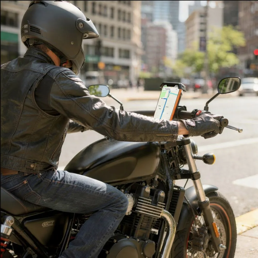 Jalgratta telefonihoidikud  TECH-PROTECT V6 UNIVERSAL BIKE & MOTORCYCLE MOUNT Telefonitarvikud must