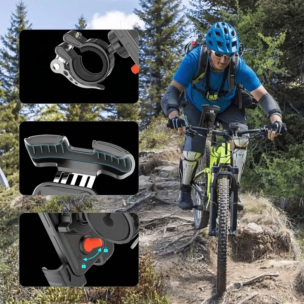 Puhelinteline pyörään  TECH-PROTECT V7 UNIVERSAL BIKE & MOTORCYCLE MOUNT Puhelintarvikkeet musta