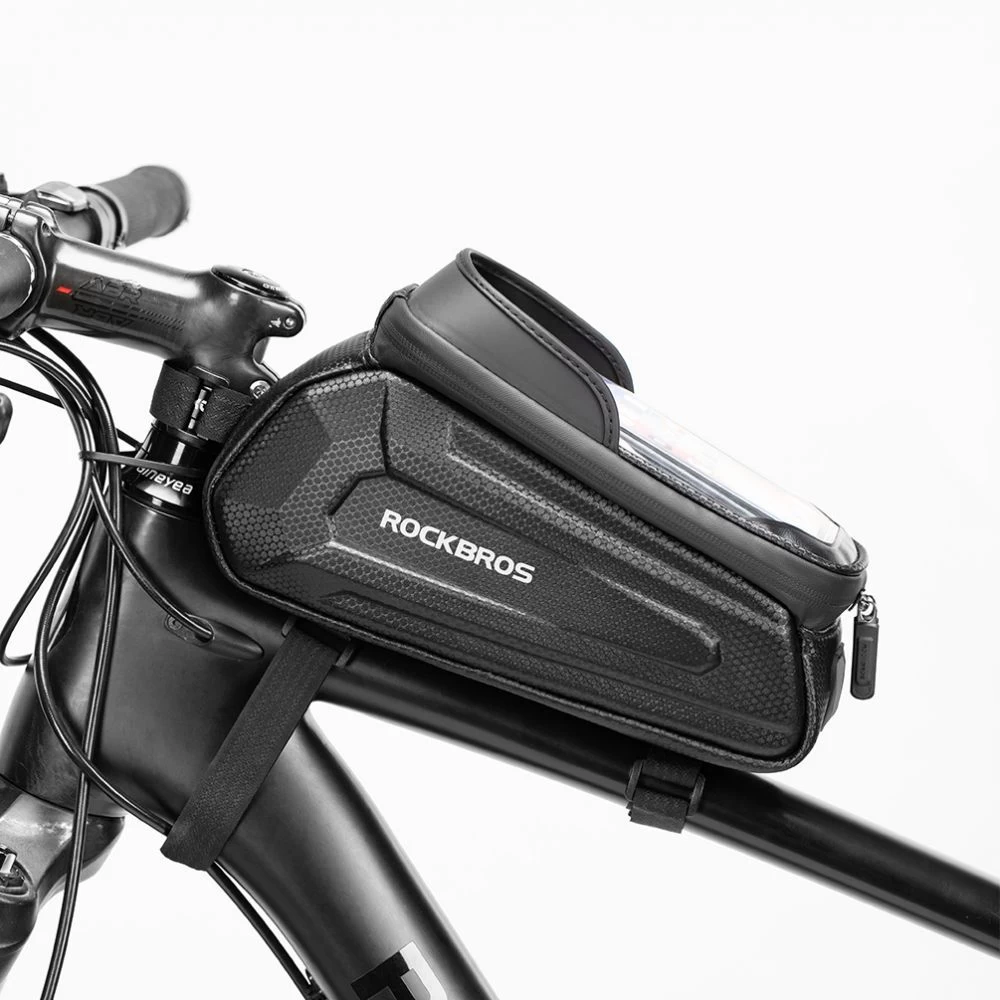 Velo telefona turētājs ROCKBROS Hardpouch Bike Mount M melns